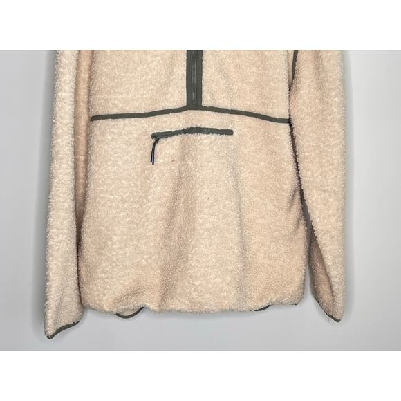 Vapor Apparel Headwind 1/4 Zip Poly Fleece Hoodie Natural Men's Size Large - Picture 6 of 10